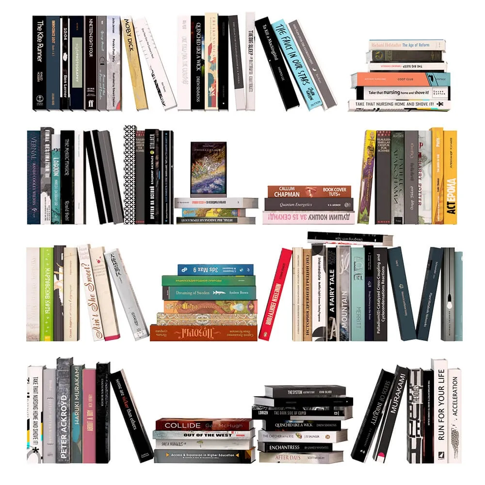 decoration – Set of books 100 pcs. 2 3D Model