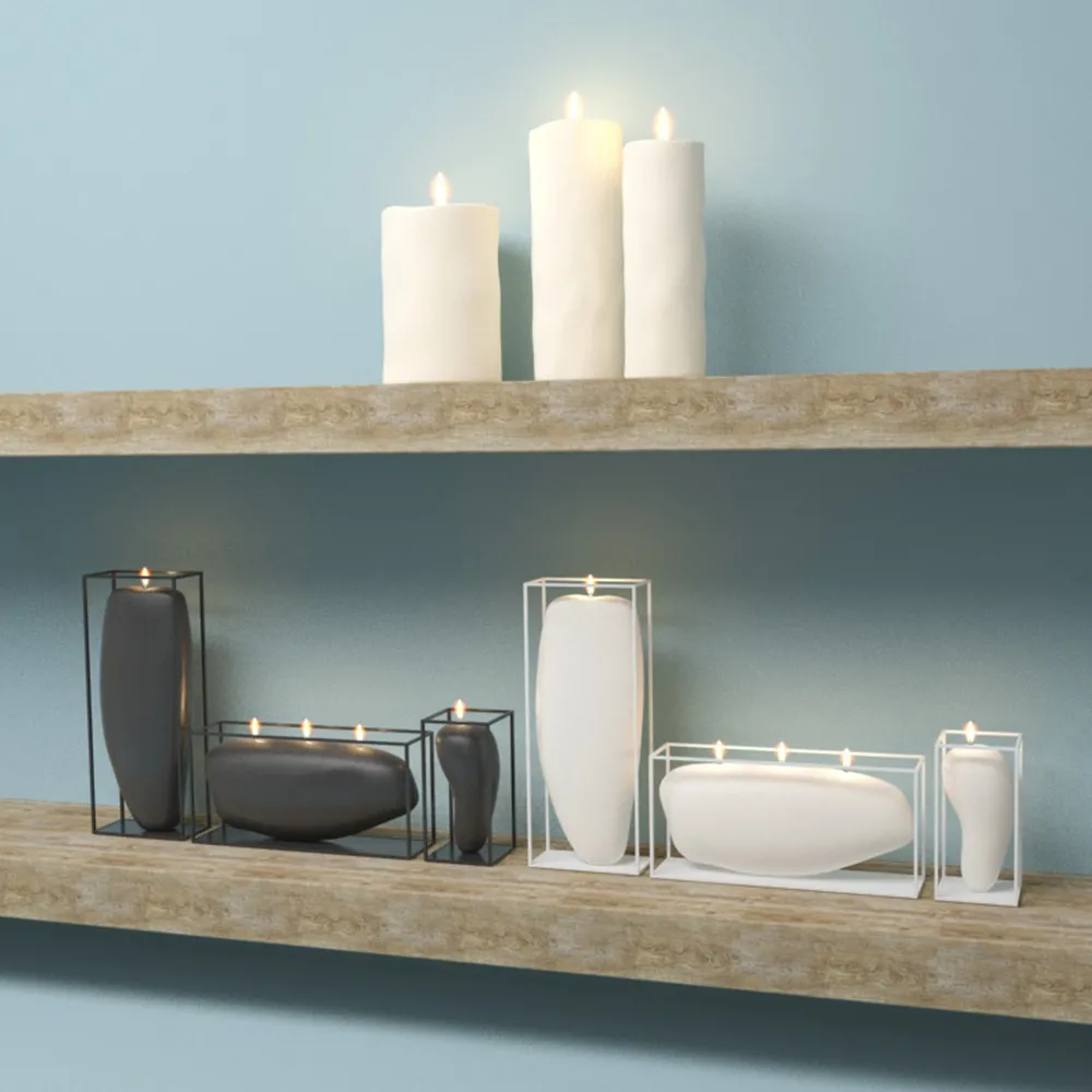 decoration – Set of candles 3D Model