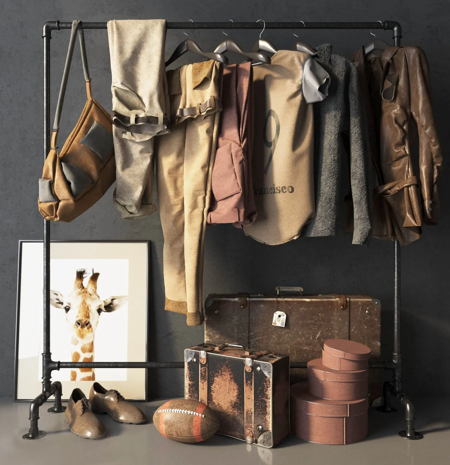 decoration – set of clothing for men_B01 3D Model