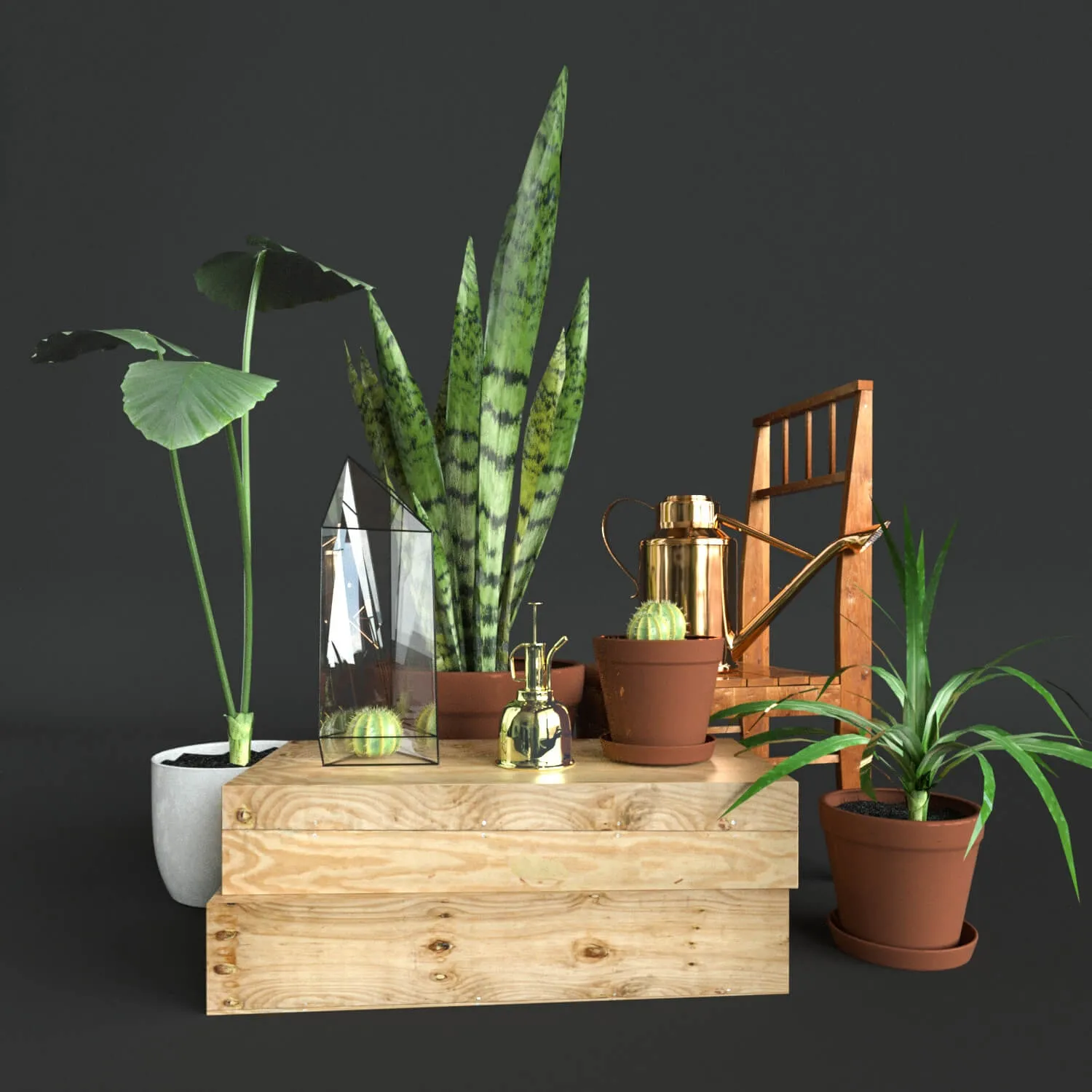 decoration – Set of decor with flowers 3D Model