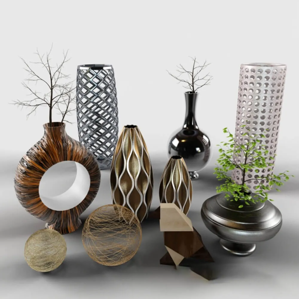 decoration – Set of decorative vases 3D Model