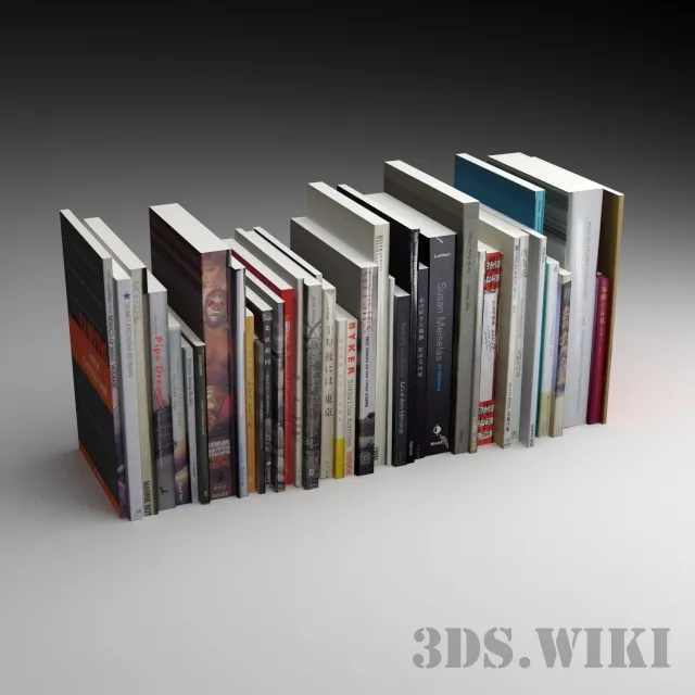 decoration – Set of foreign books 3D Model decoration – Set of foreign books 3D Model