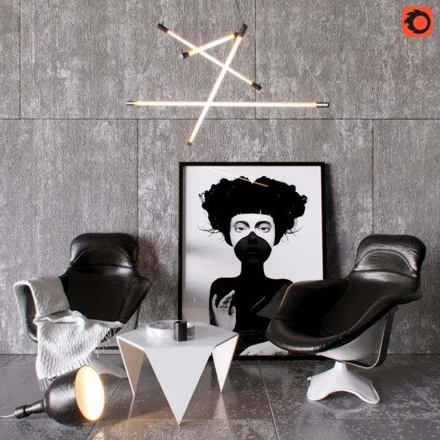 decoration – Set of furniture 3D Model