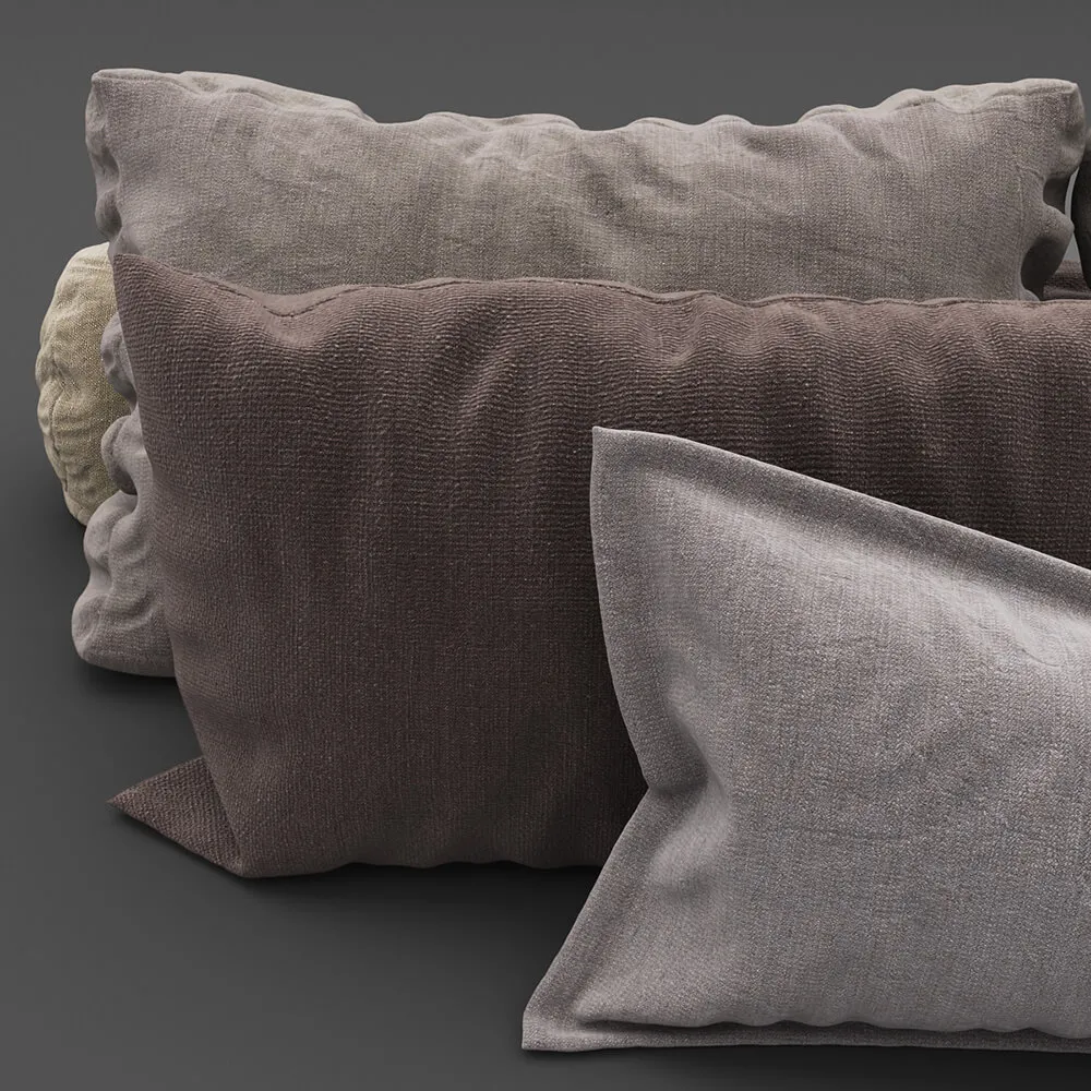 decoration – Set of large and small pillows 3D Model decoration – Set of large and small pillows 3D Model