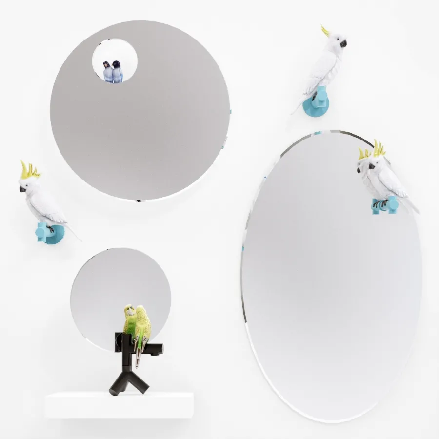 decoration – Set of mirrors The Parrot Party 3D Model