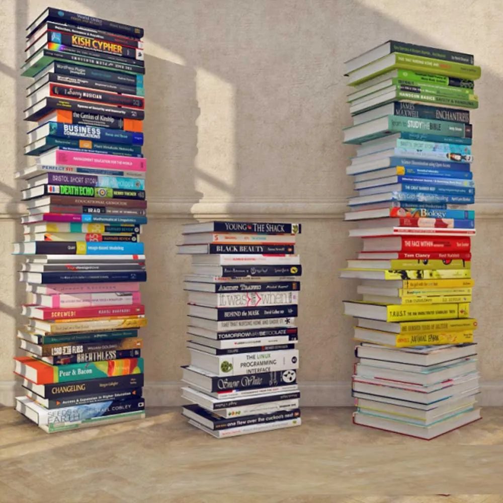 decoration – Set of modern books 3D Model decoration – Set of modern books 3D Model