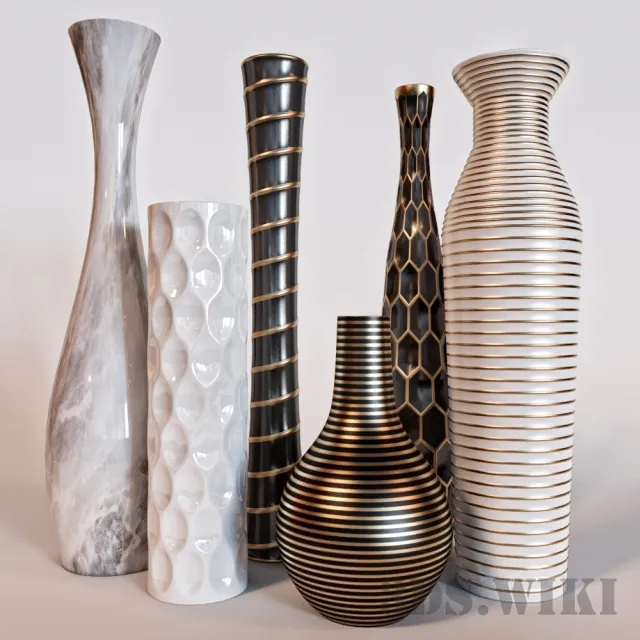 decoration – Set of modern vases 3D Model