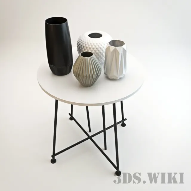 decoration – Set of modern vases 3D Model