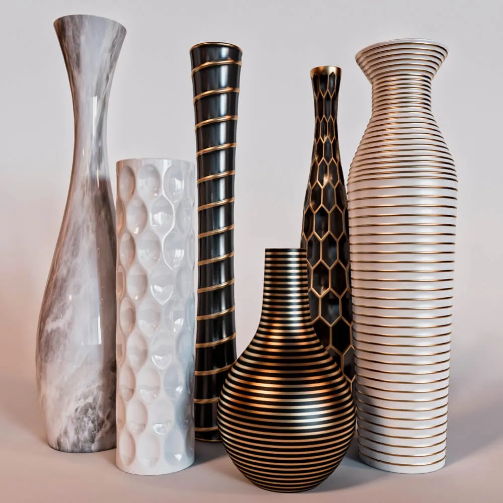 decoration – Set of modern vases 3D Model