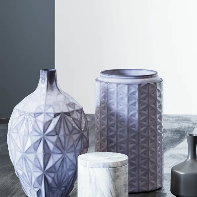 decoration – Set vases Ellos Home  Corona 3D Model