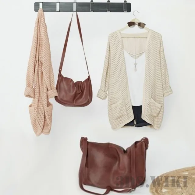 decoration – Set with leather bags 3D Model