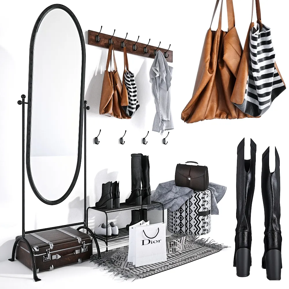 decoration – Sets in the hallway 82 3D Model