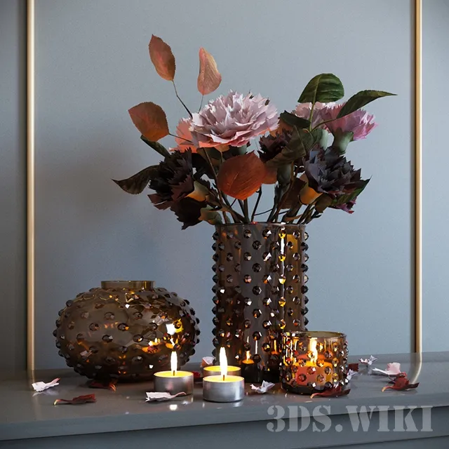 decoration – Sets of vases a set of original vases with flowers 3D Model decoration – Sets of vases a set of original vases with flowers 3D Model