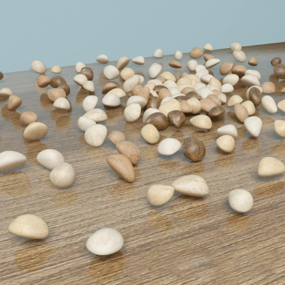 decoration – Small round sea stones 3D Model