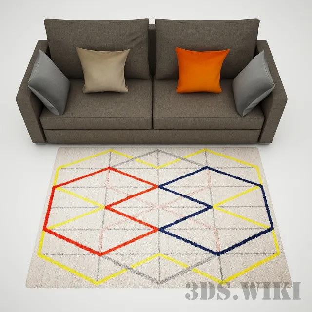 decoration – Sofa and carpet from IKEA 3D Model decoration – Sofa and carpet from IKEA 3D Model