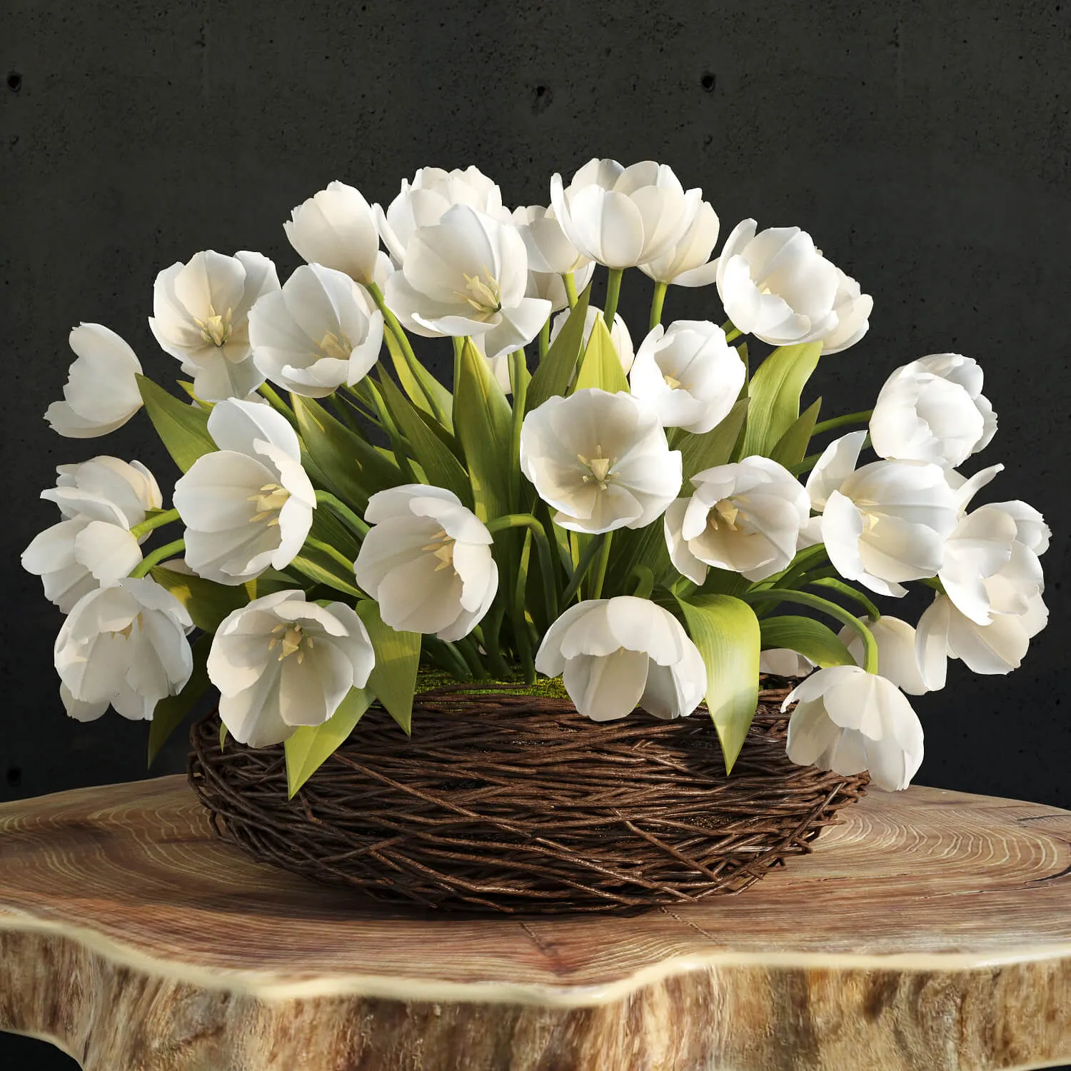 decoration – Spring tulips  004 3D Model