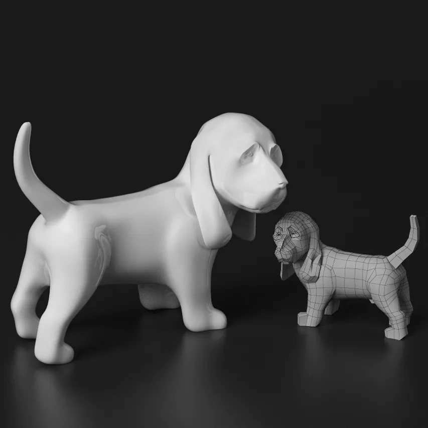 decoration – Statuette. Basset Hound 3D Model decoration – Statuette. Basset Hound 3D Model