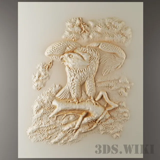 decoration – Stucco bas-relief eagle 3D Model decoration – Stucco bas-relief eagle 3D Model