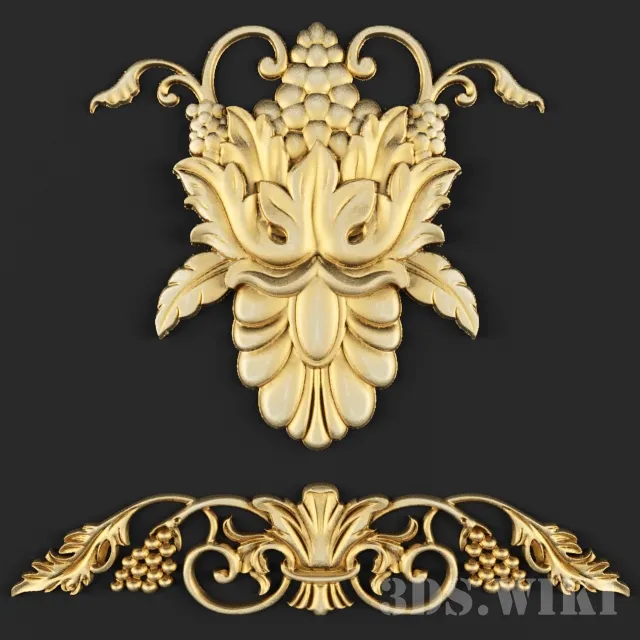 decoration – Stucco grapes 3D Model decoration – Stucco grapes 3D Model