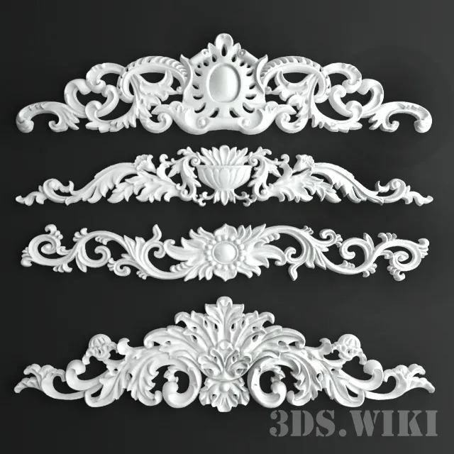 decoration – Stucco molding – patterns for the interior 3D Model decoration – Stucco molding – patterns for the interior 3D Model