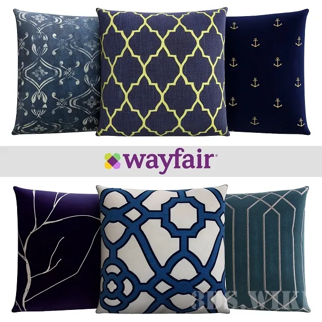 decoration – Throw pillows from Wayfair Shop 3D Model decoration – Throw pillows from Wayfair Shop 3D Model