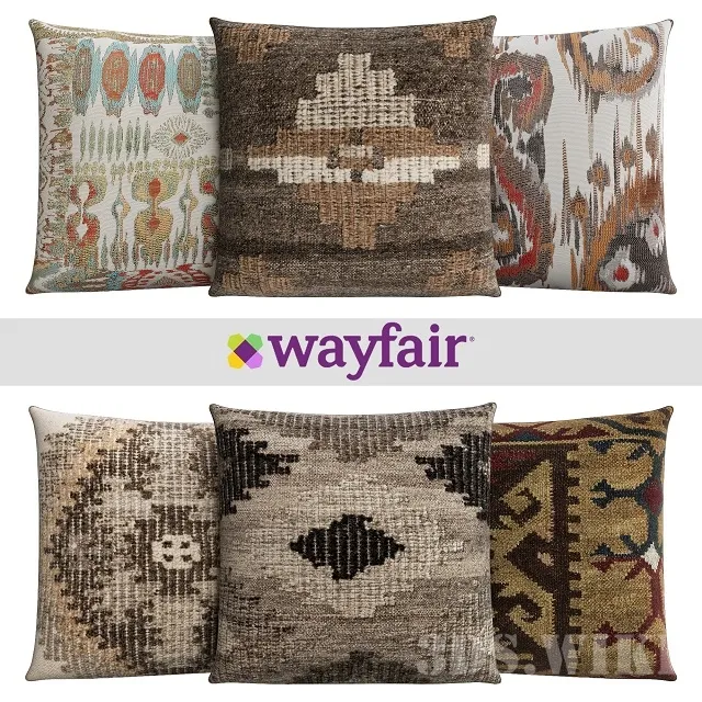 decoration – Throw pillows from Wayfair Shop 7 3D Model decoration – Throw pillows from Wayfair Shop 7 3D Model