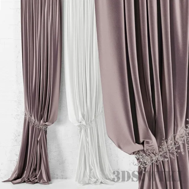decoration – Tie-back curtains 3D Model decoration – Tie-back curtains 3D Model