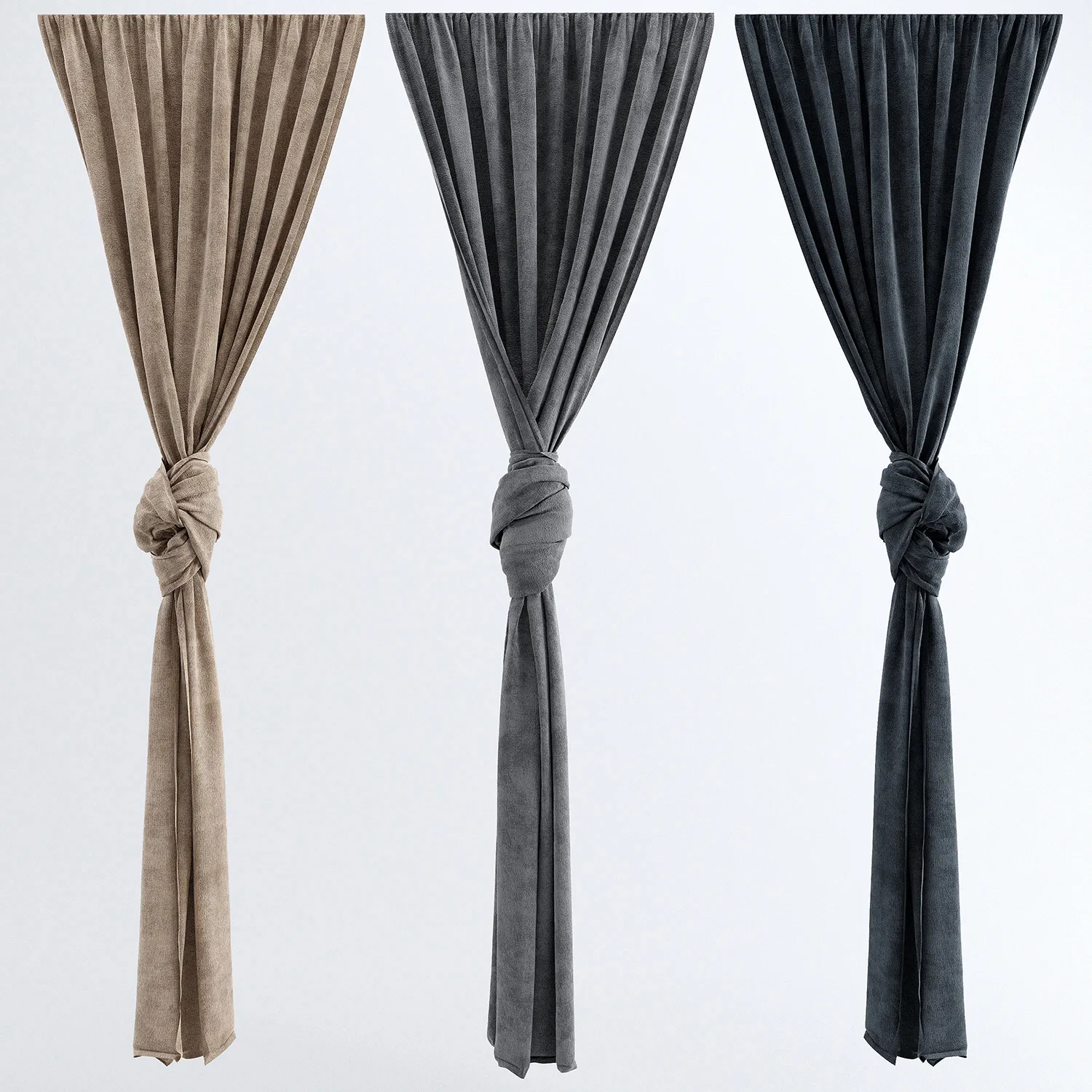 decoration – Tied curtain 07 3D Model decoration – Tied curtain 07 3D Model