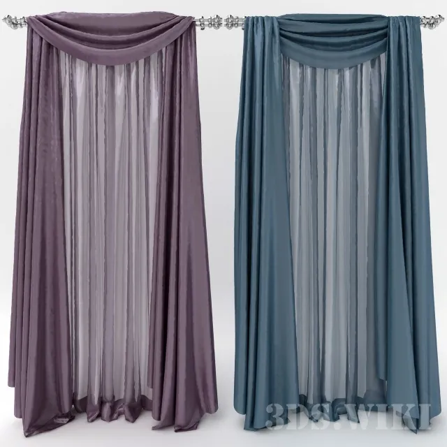 decoration – Translucent beautiful curtains 3D Model decoration – Translucent beautiful curtains 3D Model