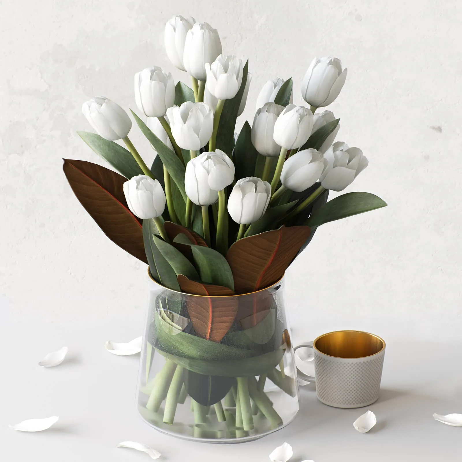 decoration – Tulips in a vase 3D Model decoration – Tulips in a vase 3D Model