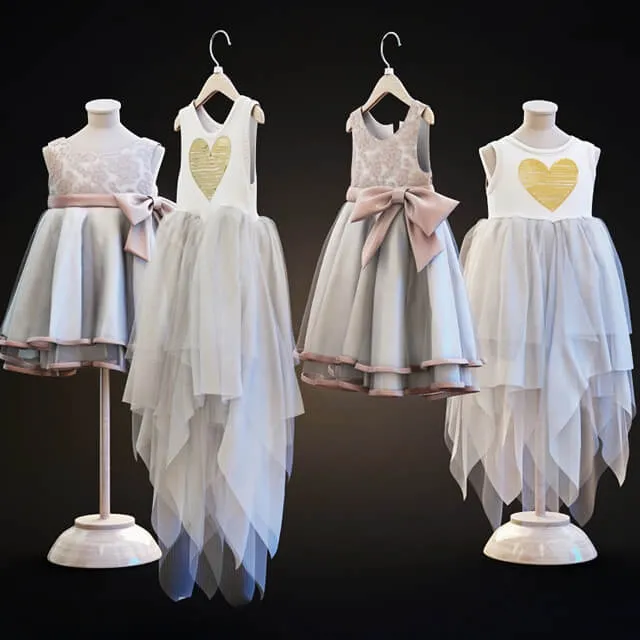 decoration – Two children’s dresses 3D Model