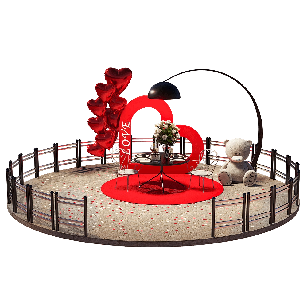 decoration – Valentine’s set 3D Model decoration – Valentine’s set 3D Model