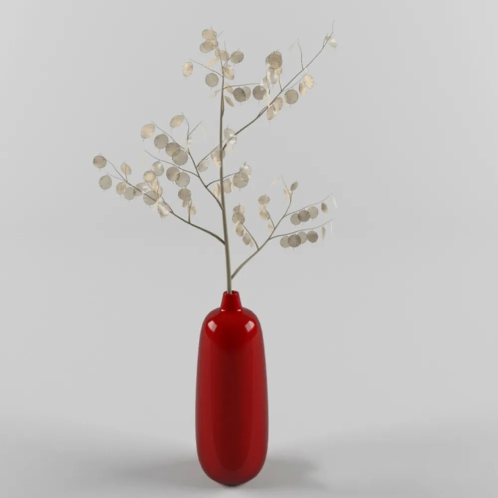 decoration – Vase and plant 3D Model