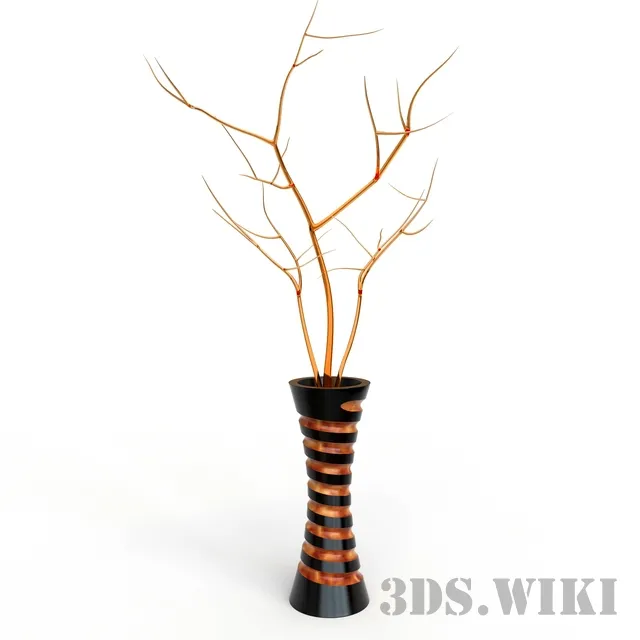 decoration – Vase with decor 3D Model