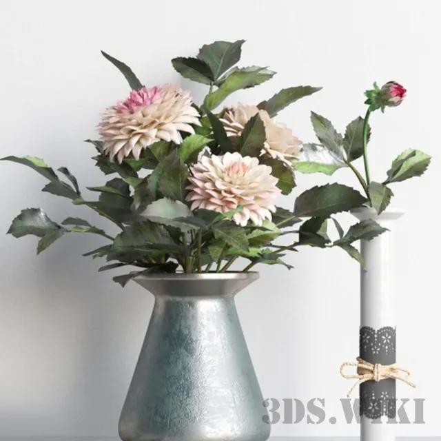 decoration – Vase with flowers 3D Model decoration – Vase with flowers 3D Model