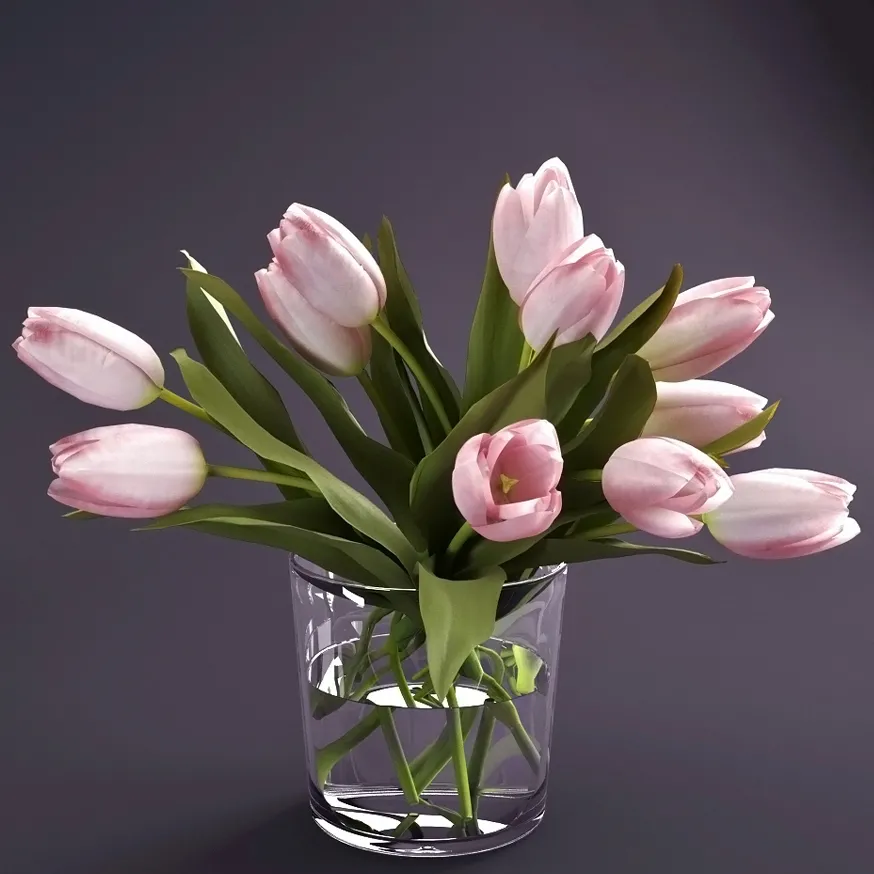 decoration – Vase with poppies 7 3D Model