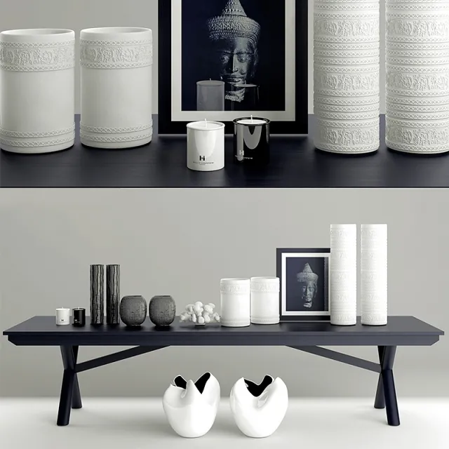 decoration – Vases and candles site kelly hoppen 3D Model