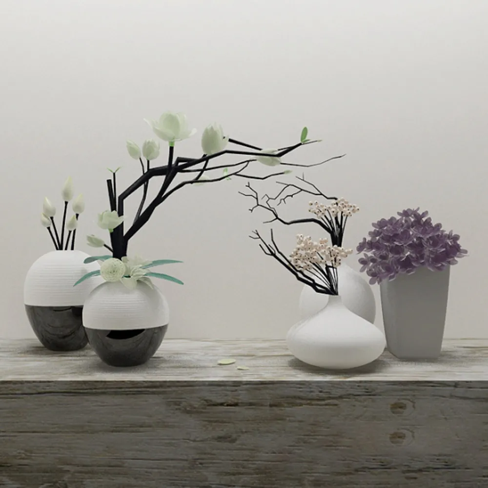 decoration – Vases and plants 3D Model