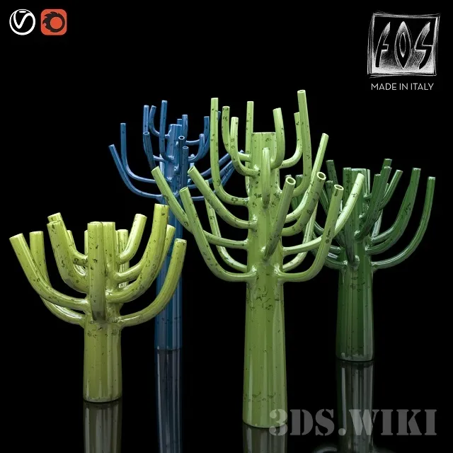 decoration – Vases in the form of an ornamental plant 3D Model