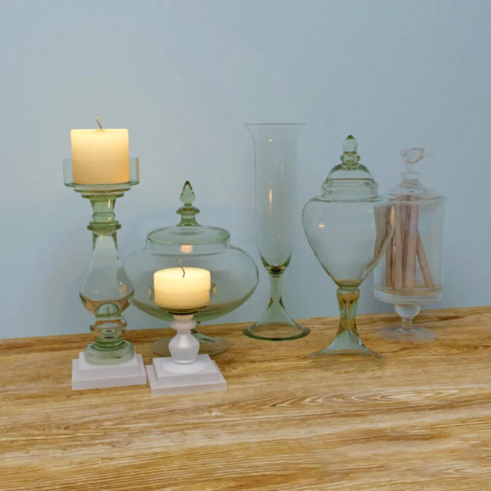 decoration – Vases made of glass 3D Model