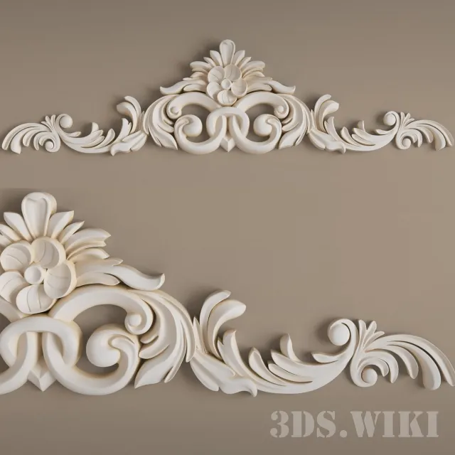 decoration – Very beautiful classical stucco 3D Model decoration – Very beautiful classical stucco 3D Model