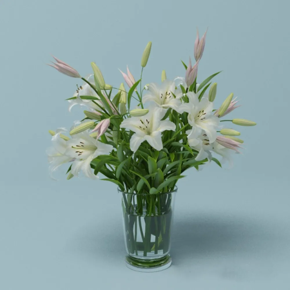 decoration – Very beautiful lilies 3D Model