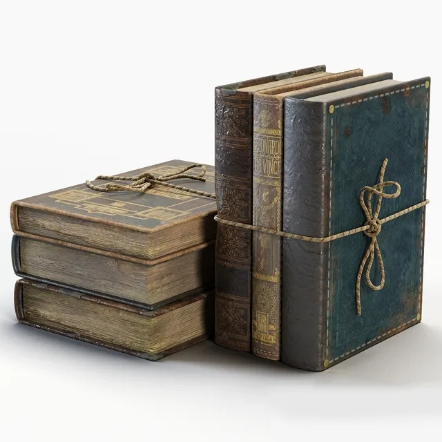 decoration – Vintage books 3D Model