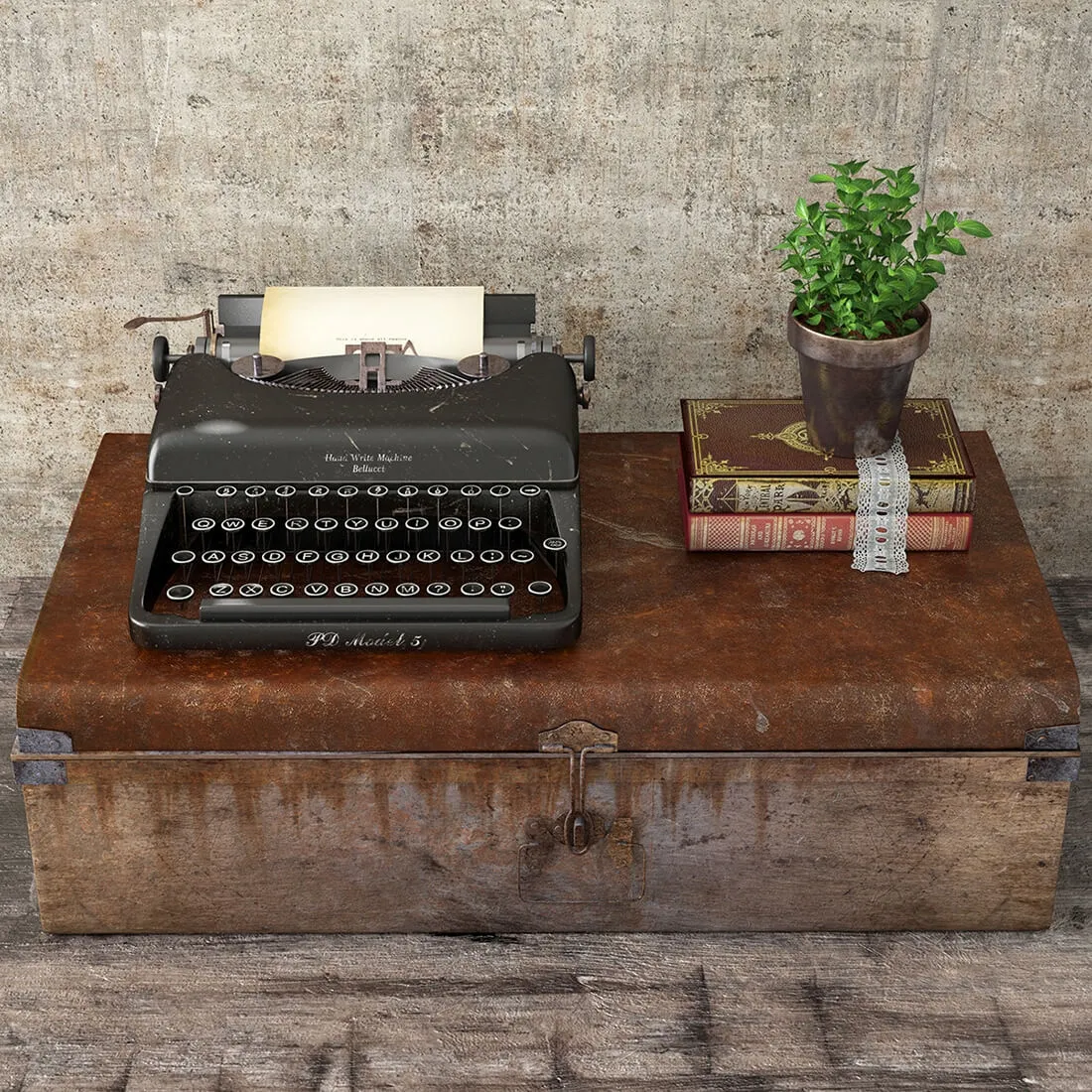 decoration – Vintage set 01 3D Model