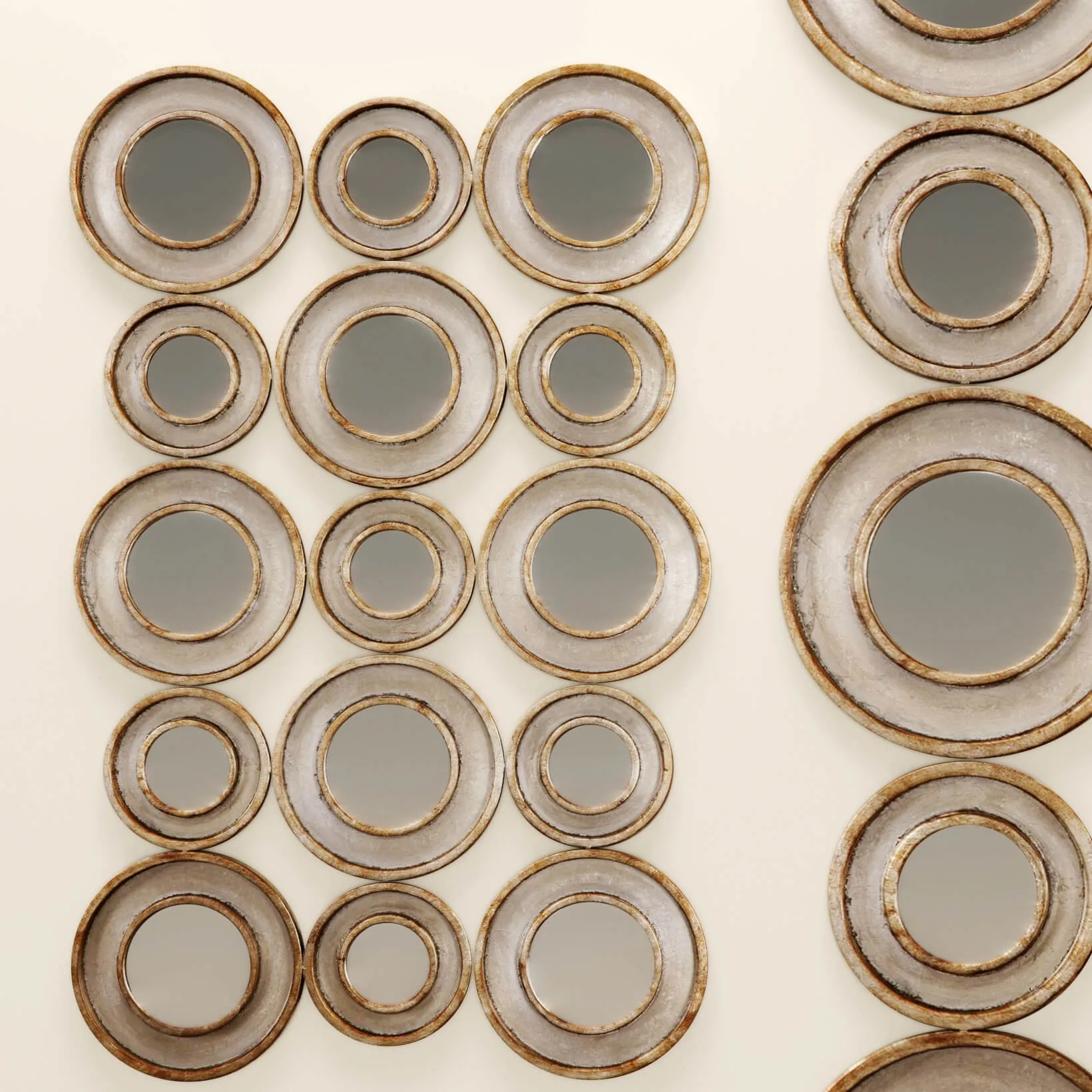 decoration – Vobbia metal circles mirror. Uttermost 3D Model