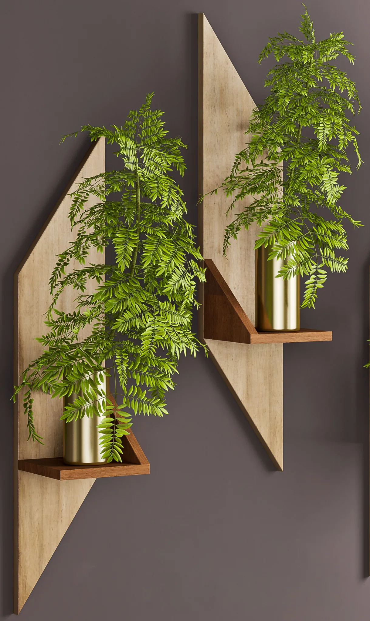 decoration – Wall pot with plant 3D Model