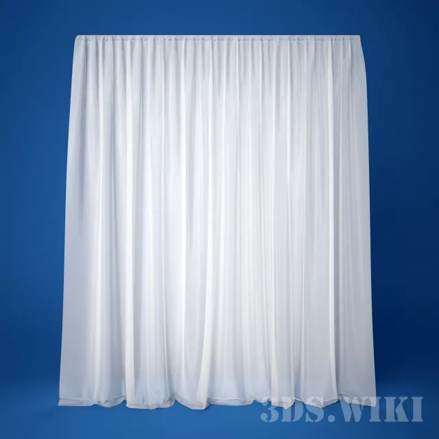 decoration – White beautiful tulle 3D Model decoration – White beautiful tulle 3D Model