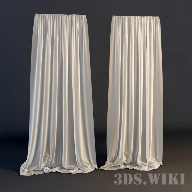 decoration – White classic tulle 3D Model decoration – White classic tulle 3D Model