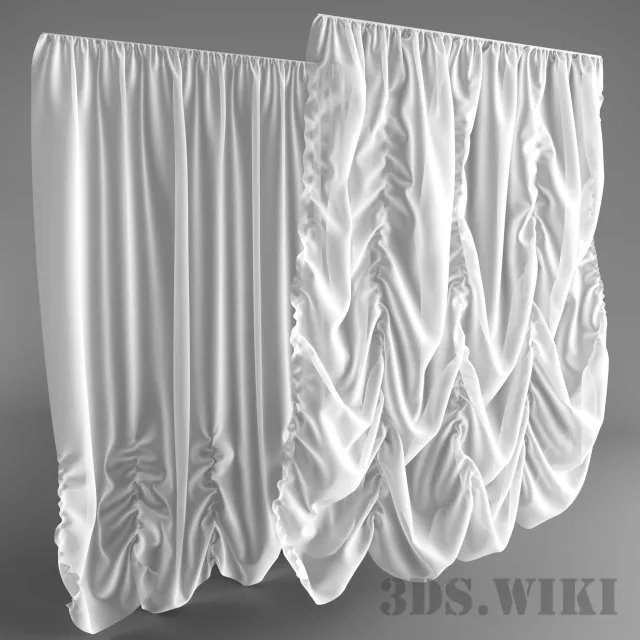 decoration – White translucent tulle 3D Model decoration – White translucent tulle 3D Model