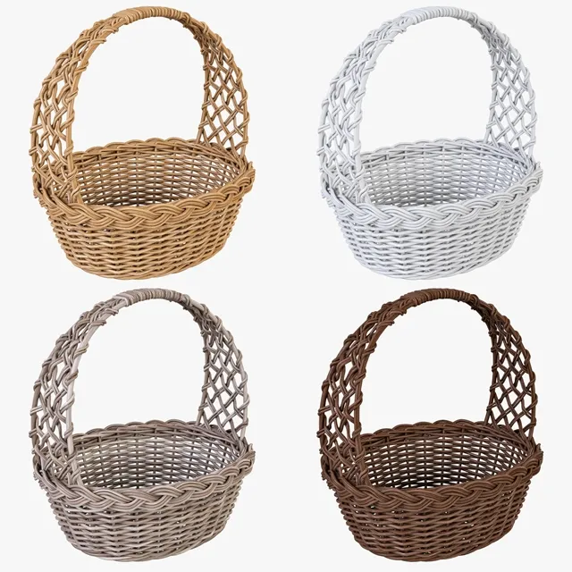 decoration – Wicker Basket 04 3D Model decoration – Wicker Basket 04 3D Model